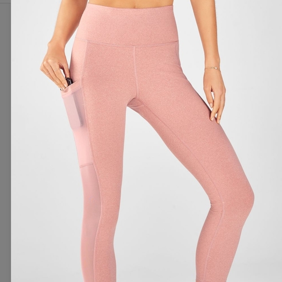 NWT Fabletics pink crop legging